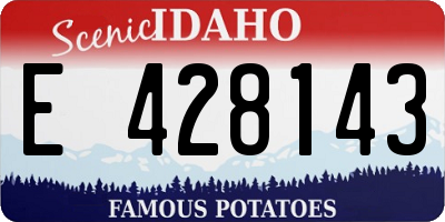 ID license plate E428143