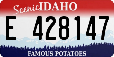 ID license plate E428147