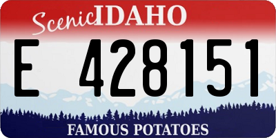 ID license plate E428151