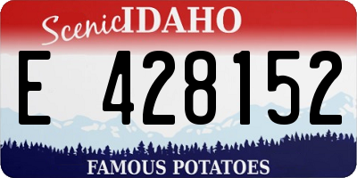 ID license plate E428152