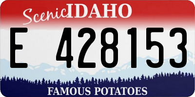 ID license plate E428153