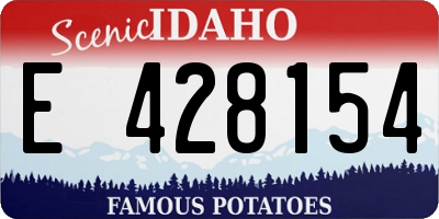 ID license plate E428154