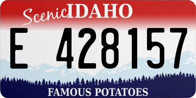 ID license plate E428157