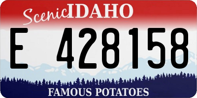 ID license plate E428158