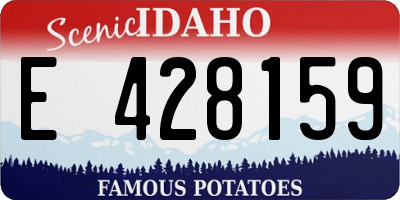 ID license plate E428159