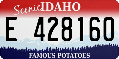 ID license plate E428160