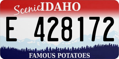 ID license plate E428172