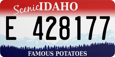 ID license plate E428177