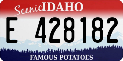 ID license plate E428182