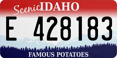 ID license plate E428183