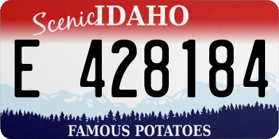 ID license plate E428184