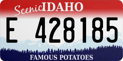 ID license plate E428185