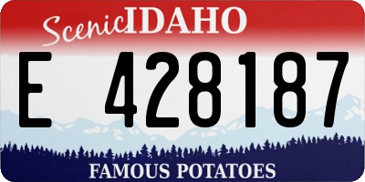 ID license plate E428187
