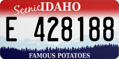 ID license plate E428188