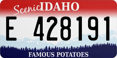 ID license plate E428191