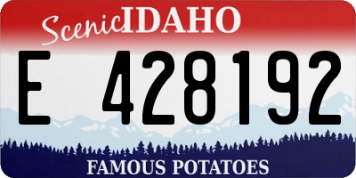 ID license plate E428192