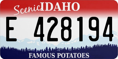 ID license plate E428194