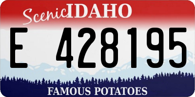 ID license plate E428195