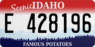 ID license plate E428196