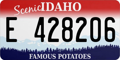 ID license plate E428206