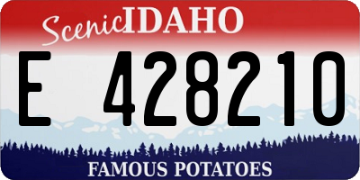 ID license plate E428210