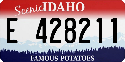 ID license plate E428211