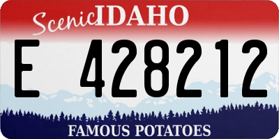 ID license plate E428212