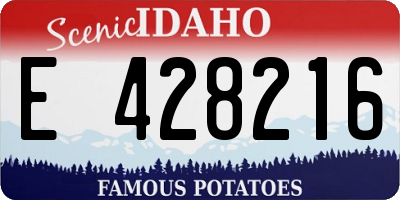 ID license plate E428216