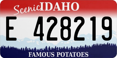 ID license plate E428219