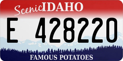 ID license plate E428220