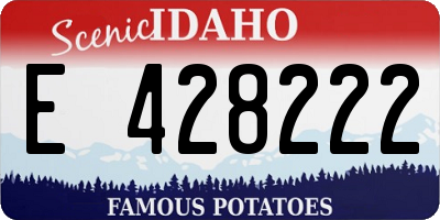 ID license plate E428222