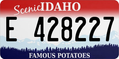 ID license plate E428227