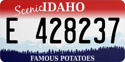 ID license plate E428237