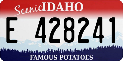 ID license plate E428241