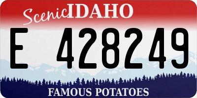 ID license plate E428249