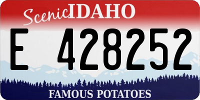 ID license plate E428252