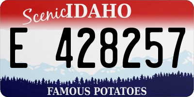 ID license plate E428257