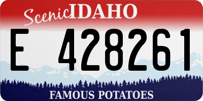 ID license plate E428261