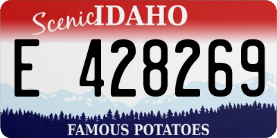 ID license plate E428269