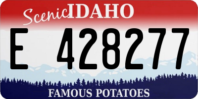 ID license plate E428277