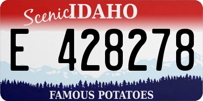 ID license plate E428278