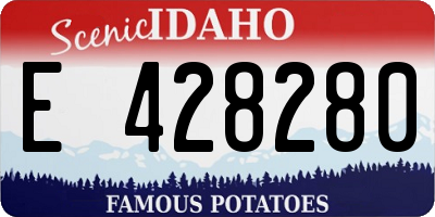 ID license plate E428280