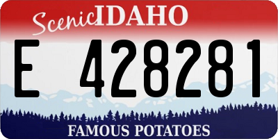 ID license plate E428281