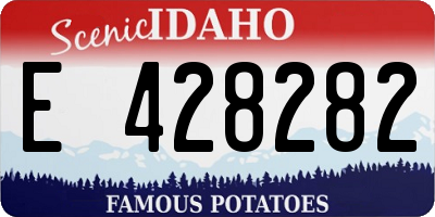 ID license plate E428282