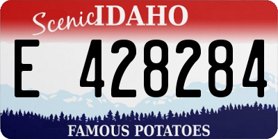 ID license plate E428284