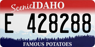 ID license plate E428288