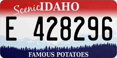 ID license plate E428296