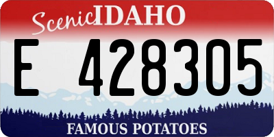 ID license plate E428305