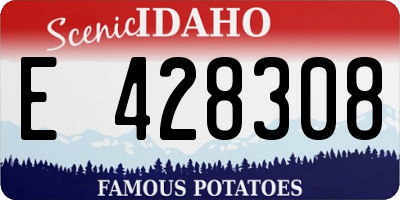 ID license plate E428308