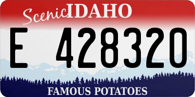 ID license plate E428320